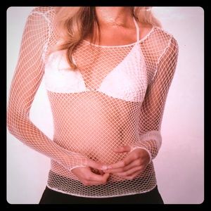 Leg Avenue Spandex Long Sleeve Net Shirt